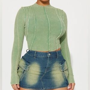 Fashion Nova mock neck crop top